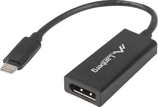 Lanberg Video/Audio Adapter Displayport Hunn Til Usb C Hann 15 Cm Svart