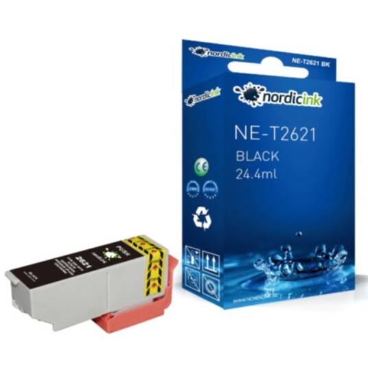 Nordicink svart Blekkpatron XL - 500 sider NE-T2621XLBK