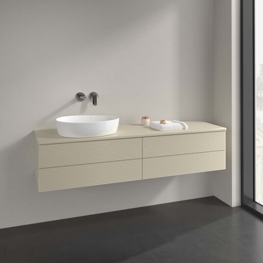Villeroy & Boch Antao Servantskap med 4 skuffer 160x50x36 cm m/lys Grå Matt Villeroy & Boch Antao Servantskap med 4 skuffer 160x50x36 cm m/lys Grå Matt