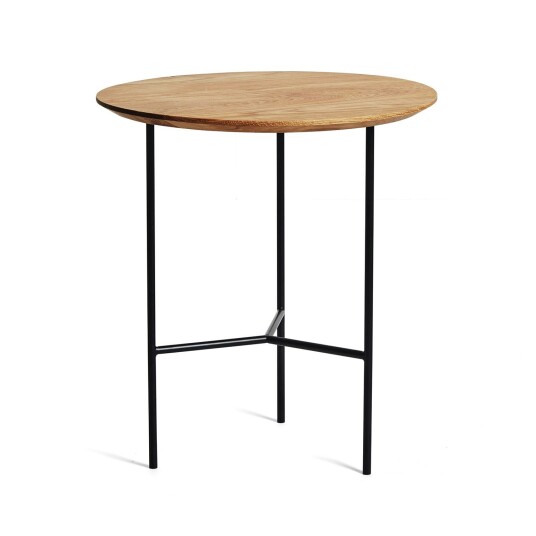 Mavis Tribeca Side Table 47 cm Oiled Rustic Oak/Black Legs