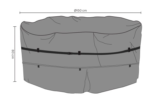 Brafab Møbeltrekk Pustende stof Til spisegruppe 150 x 80 cm Svart Brafab Møbeltrekk Pustende stof Til spisegruppe 150 x 80 cm Svart