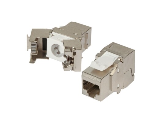 Efb Elektronik E 20072 Flat Sølv Rj 45 Idc Hunkjønn Cat6 E 20072