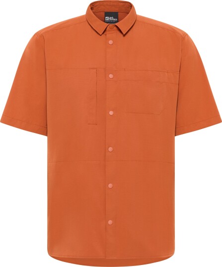 Jack Wolfskin Men's Sierra Canyon Sortsleeve Shirt Burnt Orange M