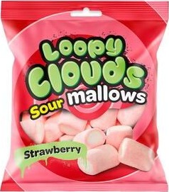 Nordthy Loopy Clouds Sour Marsmallow Strawberry 100 g.