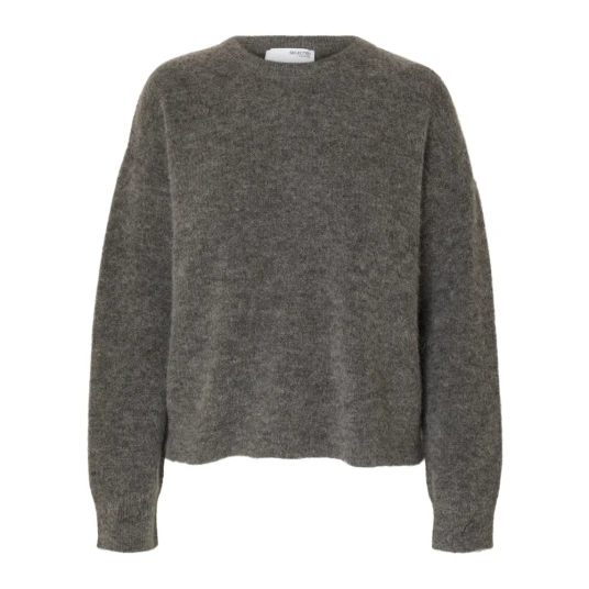 Selected Femme Dame Strikkevarer Grå XS Selected Femme Dame Strikkevarer Grå XS