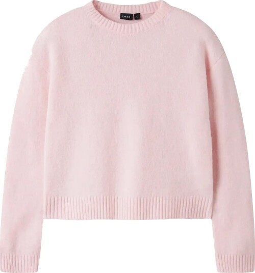 LMTD Nlfbynt Ls Short Knit Pink 146 152