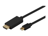 MicroConnect - Adapterkabel - Mini DisplayPort hann til HDMI hann - 1 m - svart - 1080p støtte 60 Hz