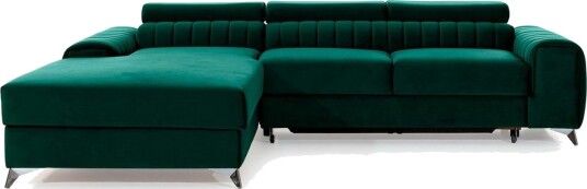 Seksjonssofa Eltap Grayson 278x205x92 cm Nube 35 Grønn Venstre