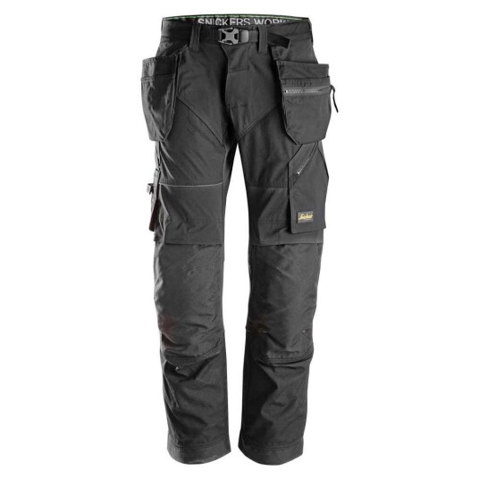 Snickers Workwear FlexiWork Arbeidsbukse Sort Str. 56 Snickers Workwear FlexiWork Arbeidsbukse Sort Str. 56