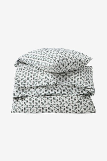 Lexington   Sengesett Flower Printed Cotton Sateen   Rød