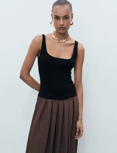 Mango A-Line Dress - Black - XL Mango A-Line Dress - Black - XL
