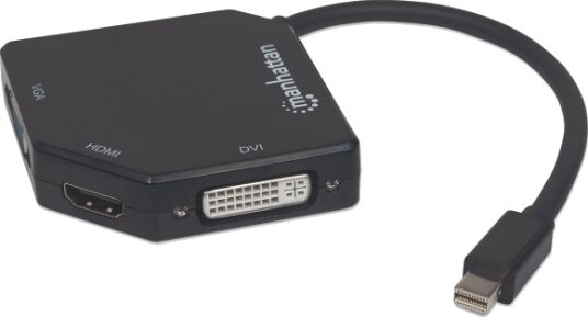 Manhattan 207720 0,25 M Mini Displayport Dvi I + Vga D Sub + Hdmi Hankjønn Hunkjønn Rett