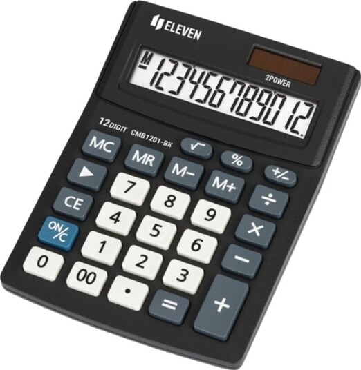 Eleven CMB1201-BK Kalkulator Svart Skrivebord 12 Siffer Eleven CMB1201-BK Kalkulator Svart Skrivebord 12 Siffer