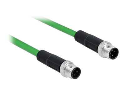 Delock - Nettverkskabel - 4-Pins M12 (Hann) Til 4-Pins M12 (Hann) - 5 M - Sf/Ftp - Halogenfri - Grønn Delock - Nettverkskabel - 4-Pins M12 (Hann) Til 4-Pins M12 (Hann) - 5 M - Sf/Ftp - Halogenfri - Grønn
