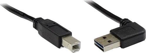 Alcasa Usb 2.0 A/B 3M 3 M Usb A Usb B Usb 2.0 Hankjønn/Hankjønn Svart