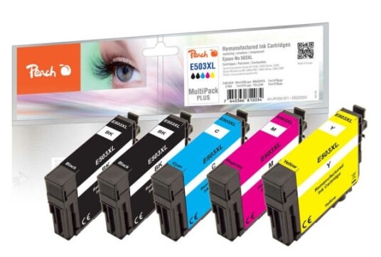 Peach Pi200-971 Høyt (Xl) Utbytte Sort Cyan Fiolblå Gult 5 Stykker Multipakke