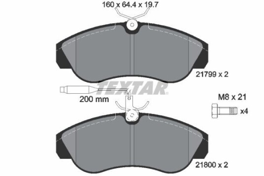 Bremseklosser TEXTAR 2179901 Bremseklosser TEXTAR 2179901