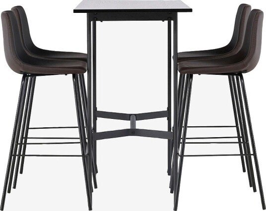 Venture Home Spisegruppe Rax med 4 stk stoler Alexi Svart Venture Home Spisegruppe Rax med 4 stk stoler Alexi Svart