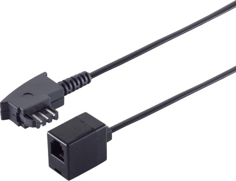 S-Conn 71020 0,2 M Tae F Rj-11 Sort