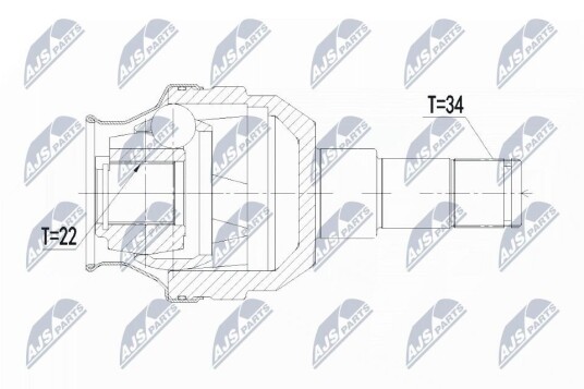Nty Drivknute drivaksel NTY NPW PL 052
