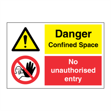 Jo Safety Danger Confined Space No entry IMO Combi sign 120022