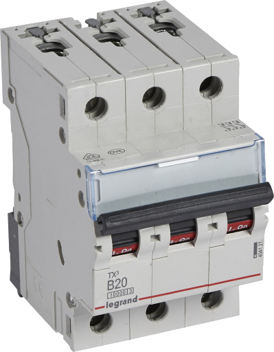 Legrand TX³ MCB automatsikring B20 3P 3M 10/10kA Legrand TX³ MCB automatsikring B20 3P 3M 10/10kA