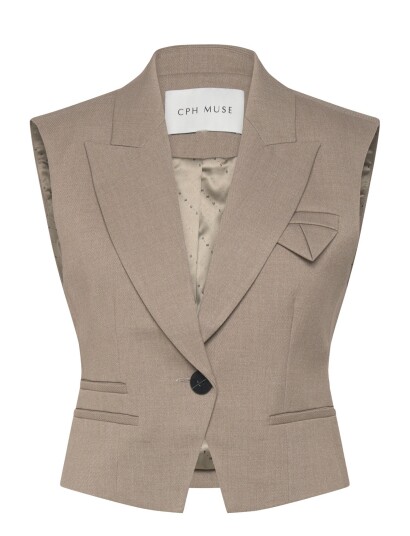Copenhagen Muse Cmtailor Waistcoat   Beige   XL