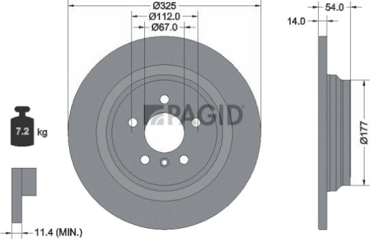 PAGID 55774NHC Bremseskive