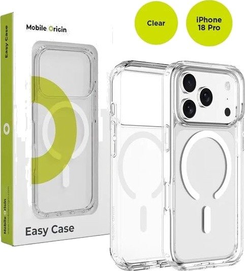 Mobile Origin Easy Case Compatible with MagSafe Clear iPhone 18 Pro