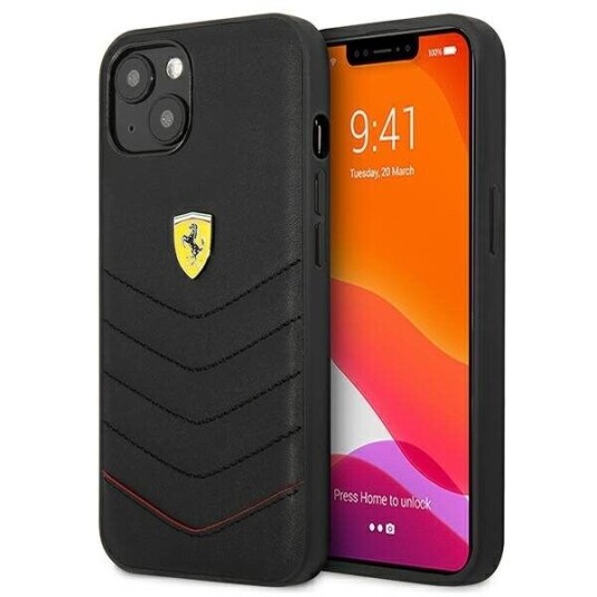 Ferrari Off Track Quilted Mobildeksel til iPhone 13 Mini 5,4" Svart