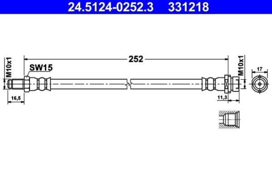 Bremseslange ATE 24.5124 0252.3