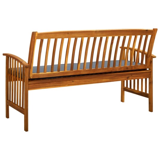 vidaXL Hagebenk med pute 147 cm heltre akasie vidaXL Hagebenk med pute 147 cm heltre akasie