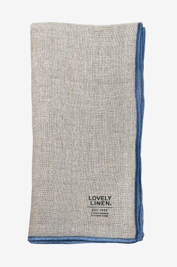 Lovely Linen   Serviett Grace i vasket lin 4 pakning   Beige
