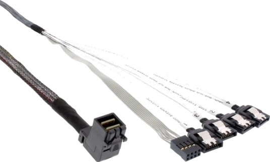 Inline 27631A 0,5 M 4X Sata Male 4 X Sata Ledning Feste Rett Sort Inline 27631A 0,5 M 4X Sata Male 4 X Sata Ledning Feste Rett Sort