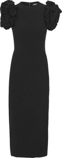 Rotate Crepe Puffy Midi Dress Kjole Sort 38 Rotate Crepe Puffy Midi Dress Kjole Sort 38