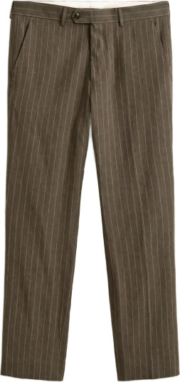 Gant Cot / Linen Pinstripe Suit Pants Brown 48