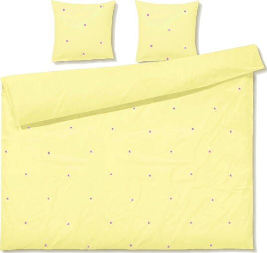Juna Dynetrekksett 220x220 cm + 50x60 cm Gul