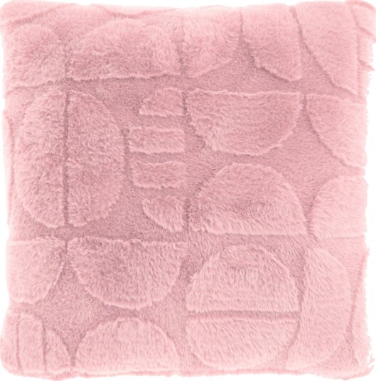 Pyntepute 45x45 cm fuskepels Gammel rosa