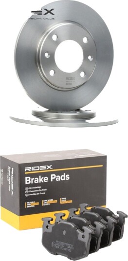 Bremseskiver og -klosser RIDEX 3405B3304
