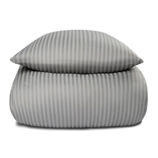 Borg Living Sengetøy - 240x220 cm - Jacquard vevd - Grå - 100% bomullsatin