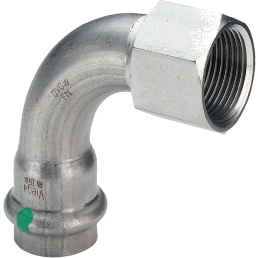 5 stk 28 mm x 1" Sanpress Inox overgangsbøy 90°