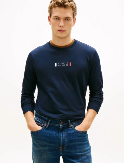 Tommy Hilfiger Brand Love Ls Tee Navy S