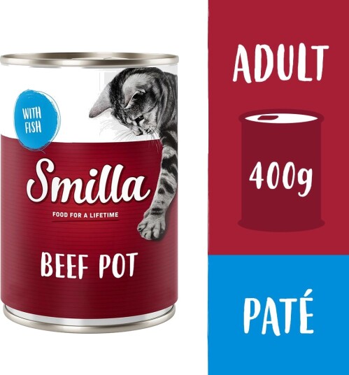 Smilla Okse Med Fisk Kattemat 24 X 400 G
