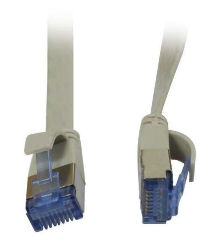 Patchkabel Rj45 Cat6a 500Mhz 15M Grau Uftp Flach Awg32 Synergy 21