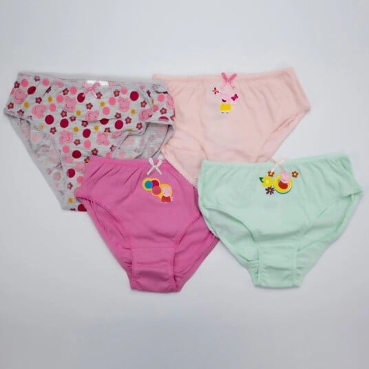 Peppa Gris Truser 4-pk 122-128 / 7-8 år Barn Gutt/Jente 98% bomull/2% viskose Peppa Gris Truser 4-pk 122-128 / 7-8 år Barn Gutt/Jente 98% bomull/2% viskose
