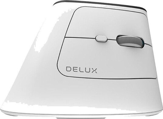 Delux MV6 Ergonomisk Trådløs Mus 4000 DPI Hvit