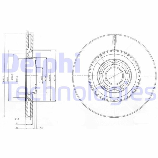 Bremseskive DELPHI BG9003