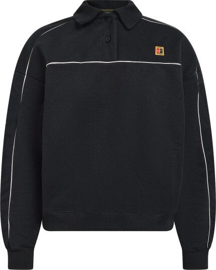 Nike W Nkct Crt Cltn Ls Flc Top   BLACK   L