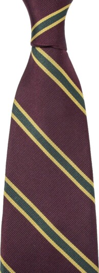 Rebeloup Triplestripe Silk Tie Burgunder ONE SIZE Rebeloup Triplestripe Silk Tie Burgunder ONE SIZE