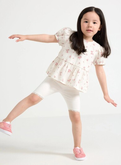 Lindex Cycling Shorts With Lace Trim Cream 110 Lindex Cycling Shorts With Lace Trim Cream 110